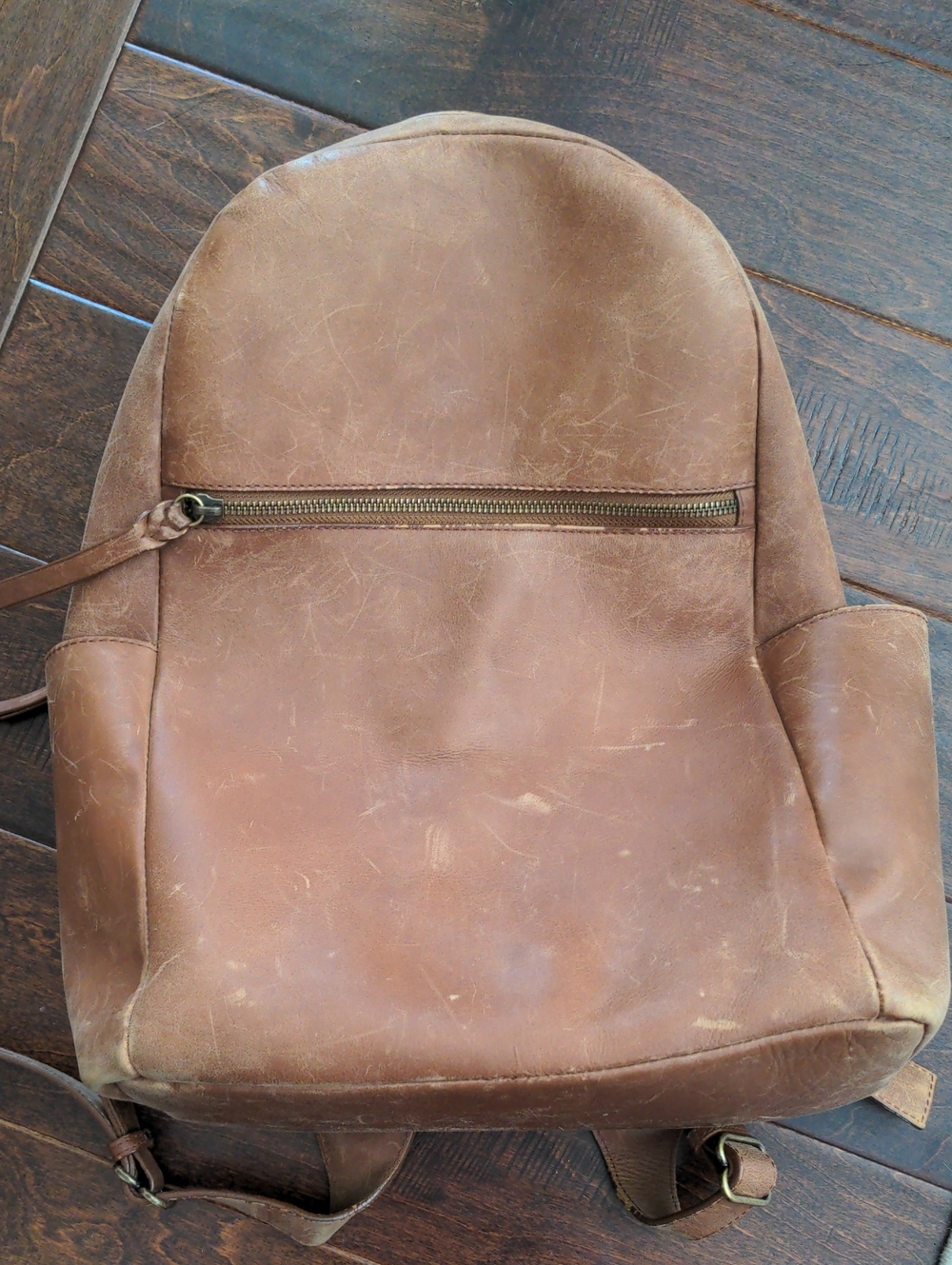 ABLE Alem Leather Backpack in color Whiskey
